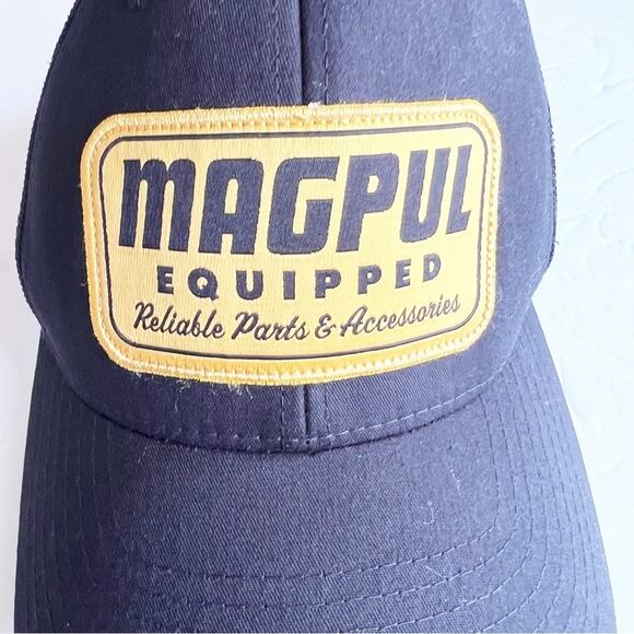 Magpul Equipped Logo Black Yellow SnapBack Trucker Baseball Cap OS - Picture 2 of 11
